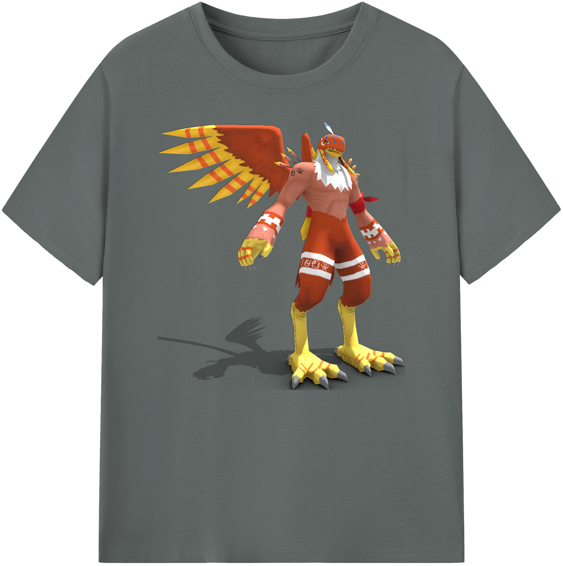 （画像用） Digimon デジタルモンスター/デジモン 綿100％ メンズ半袖Tシャツ｜肌触りやわらか＆通気性